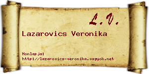 Lazarovics Veronika névjegykártya